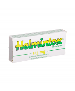 Helmintox 125 mg apvalkotās tabletes N6